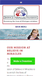 Mobile Screenshot of believeinmiracles.org